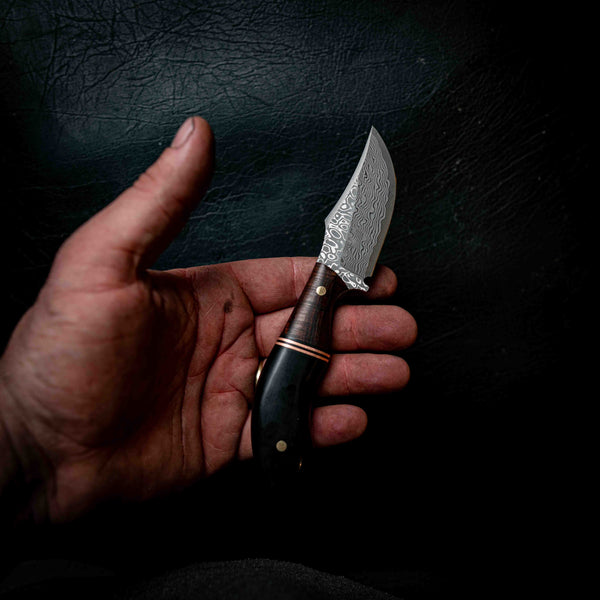 Mini Skinner — Figured Western Myall, Copper & Buffalo Horn