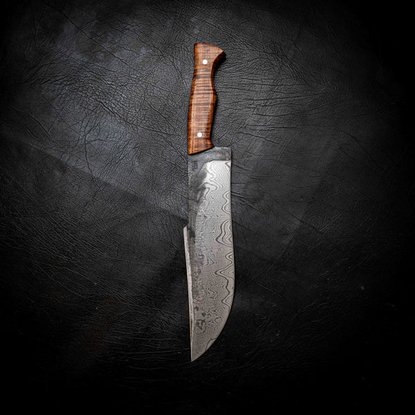 Giant Custom Hunter — Damascus & Master Grade Tasmanian Blackwood