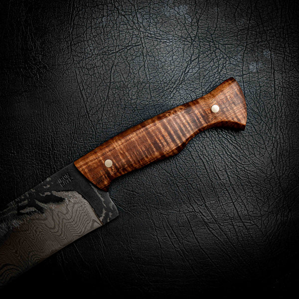 Giant Custom Hunter — Damascus & Master Grade Tasmanian Blackwood