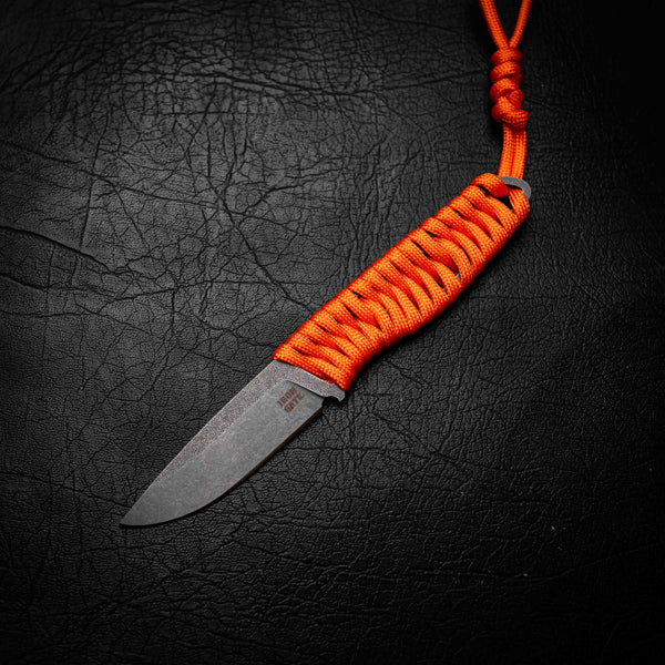 Paracord Utility Knife — Orange Paracord