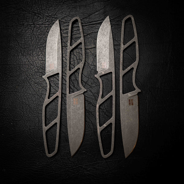 Skeleton Utility Knife — Stonewashed N690