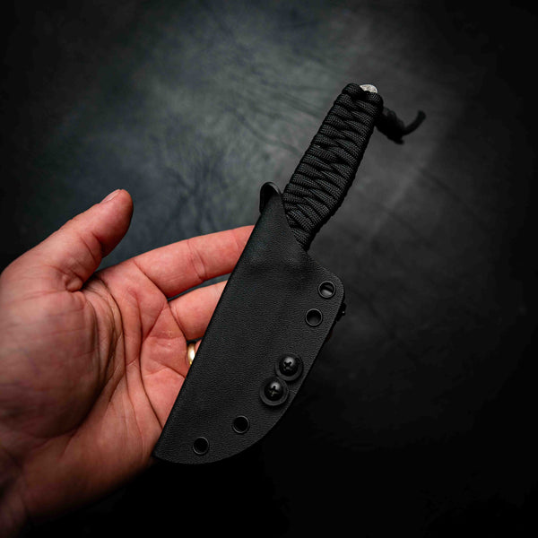 Paracord Utility Knife — Black Paracord
