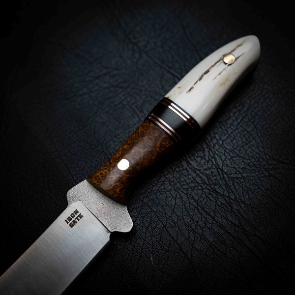 The Breaker — York Gum Burl, Copper, African Blackwood & Deer Antler