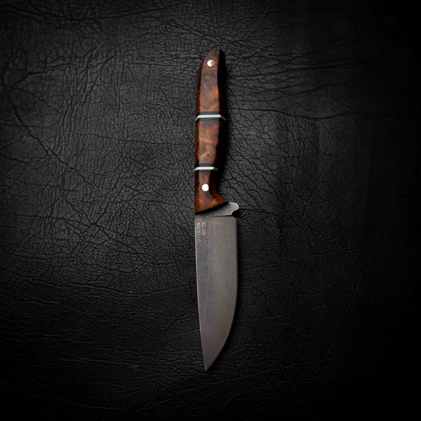 The Ringer — Amboyna Burl & Black and White G10
