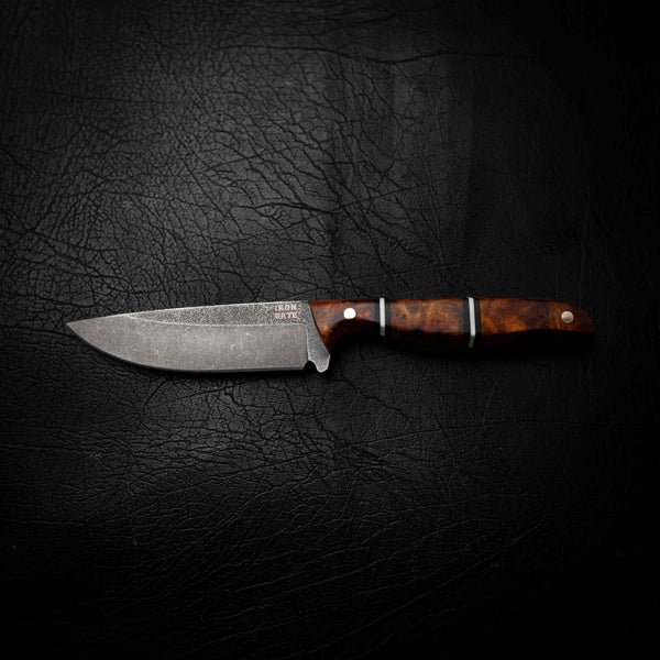The Ringer — Amboyna Burl & Black and White G10