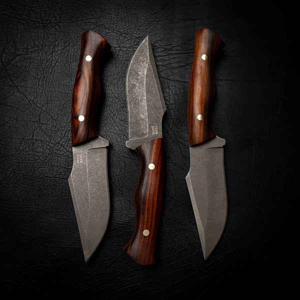 Wide Hunter — Cocobolo with Orange & Black G10