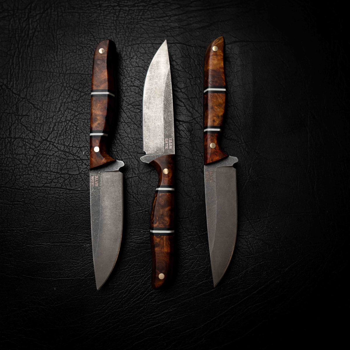 The Ringer — Amboyna Burl & Black and White G10