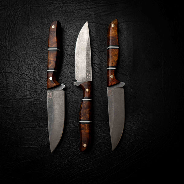 The Ringer — Amboyna Burl & Black and White G10