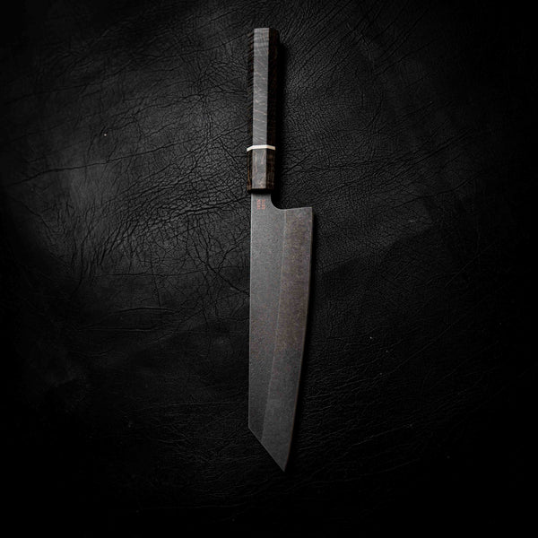 Kiritsuke — Stonewashed N690, Black Maple & Ivory G10 Wa Handle