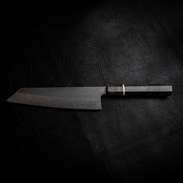 Kiritsuke — Stonewashed N690, Black Maple & Ivory G10 Wa Handle