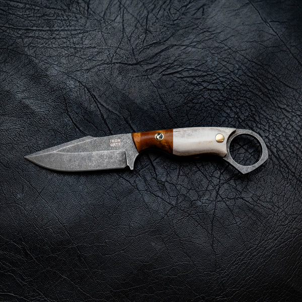 Mini Hunter — Curly Mango & Deer Antler with Deer Mosaic Pin