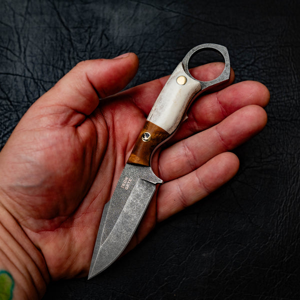 Mini Hunter — Curly Mango & Deer Antler with Deer Mosaic Pin