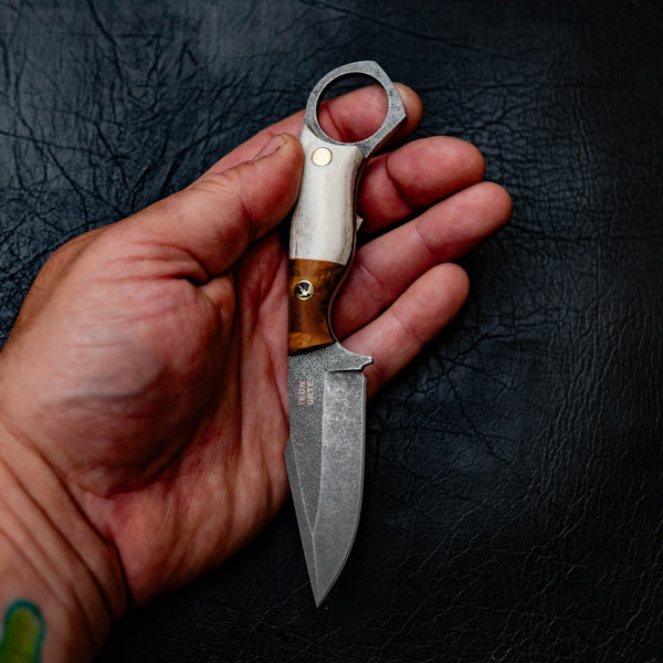 Mini Hunter — Curly Mango & Deer Antler with Deer Mosaic Pin
