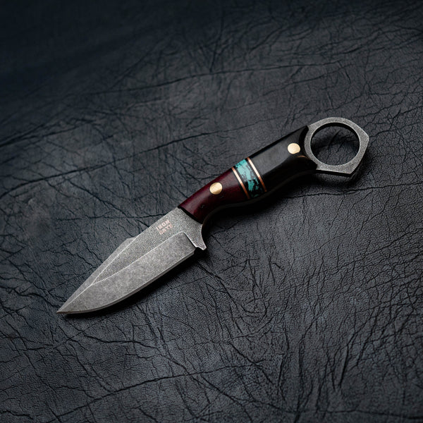 Mini Hunter — Purple Gidgee, Aqua TruStone & Buffalo Horn
