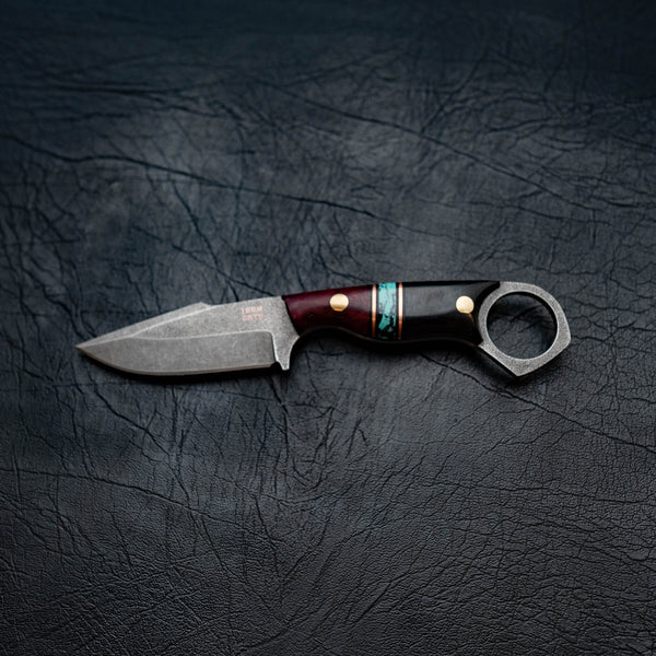 Mini Hunter — Purple Gidgee, Aqua TruStone & Buffalo Horn