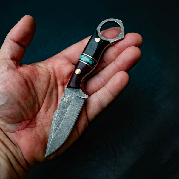 Mini Hunter — Purple Gidgee, Aqua TruStone & Buffalo Horn