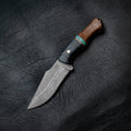 Wide Hunter — Blue Curly Maple, Aqua TruStone, Copper & York Gum Burl