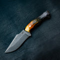 Wide Hunter — Orange & Black Dyed Giraffe Bone