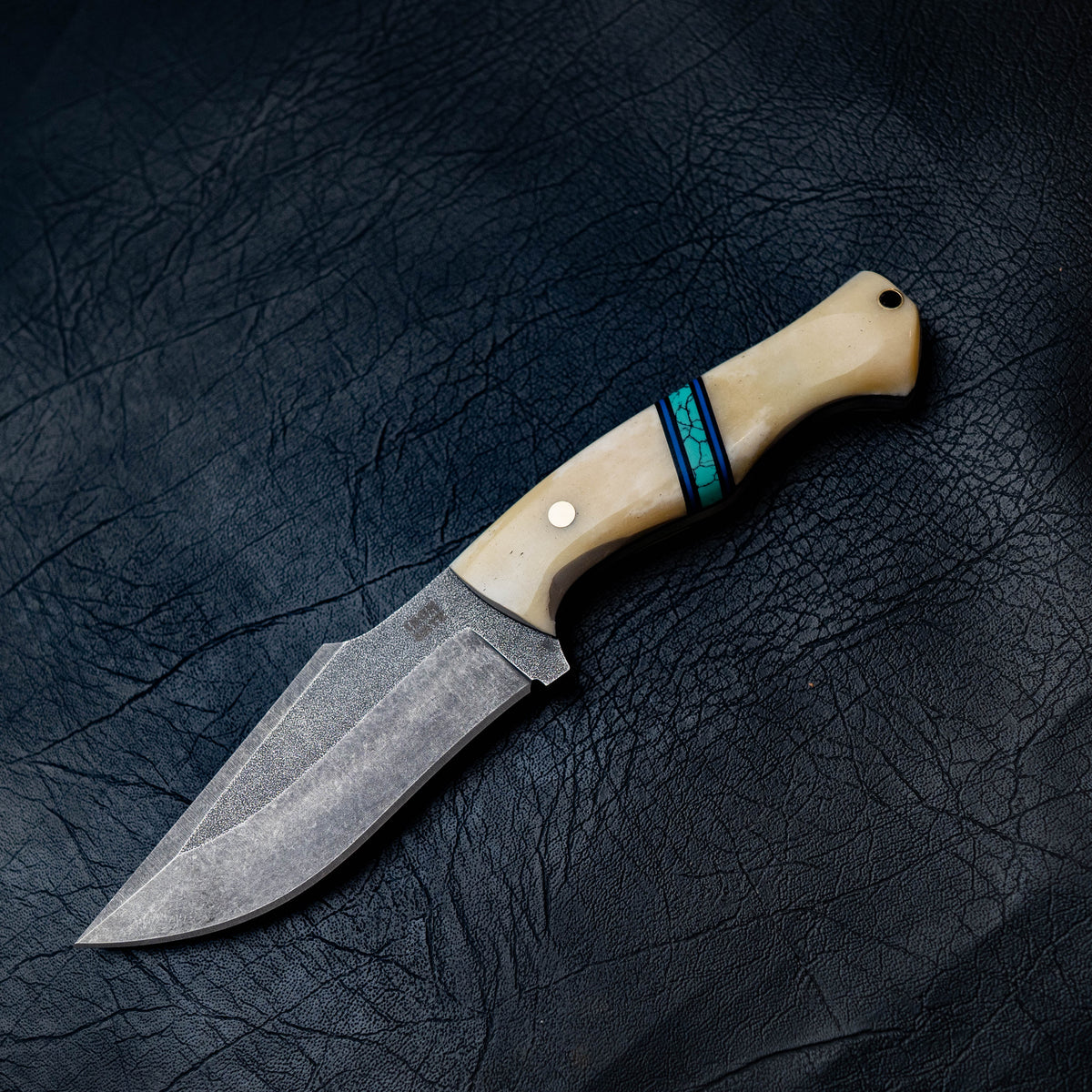 Wide Hunter — Giraffe Bone & Aqua TruStone