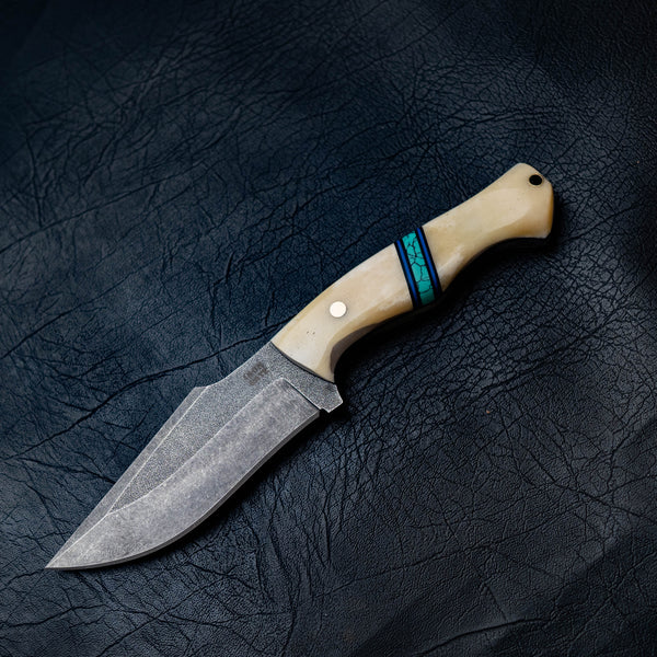 Wide Hunter — Giraffe Bone & Aqua TruStone