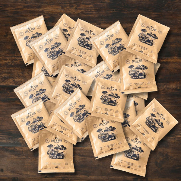 Dog & Gun Coffee, Full Send Pre-Loaded Drip Filters (15 Pack)