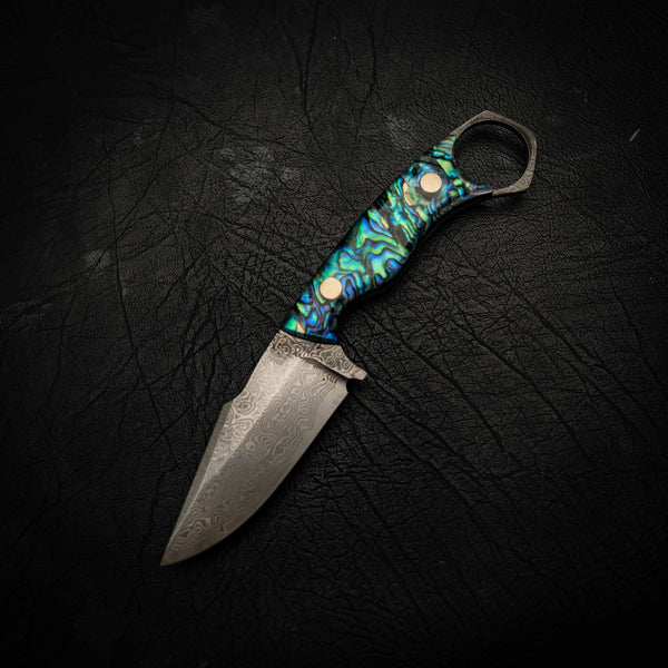 Mini Hunter — Damascus & Abalone