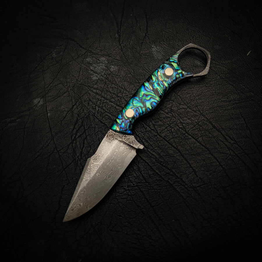 Mini Hunter — Damascus & Full Abalone