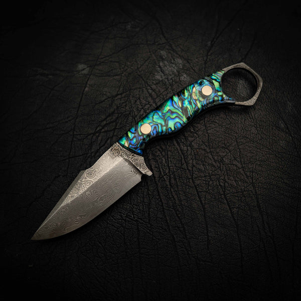 Mini Hunter — Damascus & Abalone