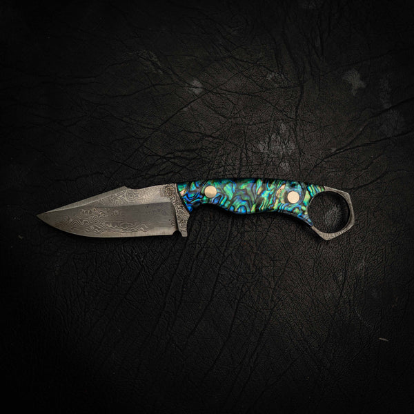 Mini Hunter — Damascus & Abalone