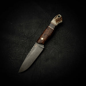 Pre-Order — Stonewashed Bushcraft — Tassie Blackwood & Antler — Iron Gate Knives | Handmade in Australia