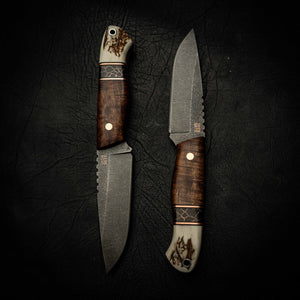 Pre-Order — Stonewashed Bushcraft — Tassie Blackwood & Antler — View 7 | Iron Gate Knives