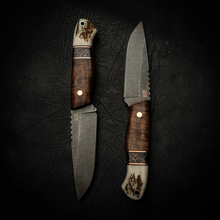 Pre-Order — Stonewashed Bushcraft — Tassie Blackwood & Antler — View 7 | Iron Gate Knives