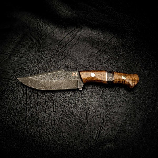 Hunter — Stabilised Acacia, TruStone & Copper Spacers — Alternate view | Iron Gate Knives