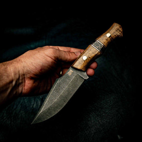 Hunter — Stabilised Acacia, TruStone & Copper Spacers — View 5 | Iron Gate Knives