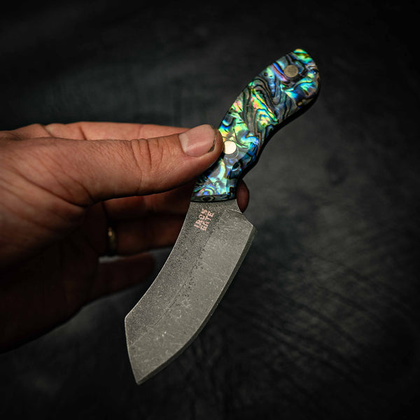 Notch — Full Abalone — In-hand view | Iron Gate Knives