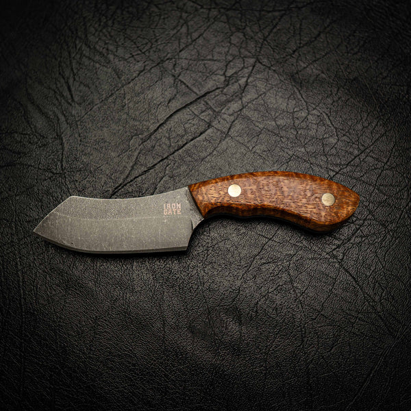Notch — Stabilised Afzelia Xylay — Detail view | Iron Gate Knives