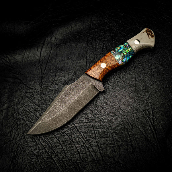 Stonewashed Hunter - Antler, Abalone and Amboyna Burl