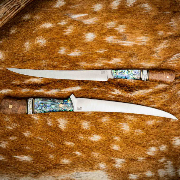Mako Fillet — York Gum Burl, TruStone & Abalone