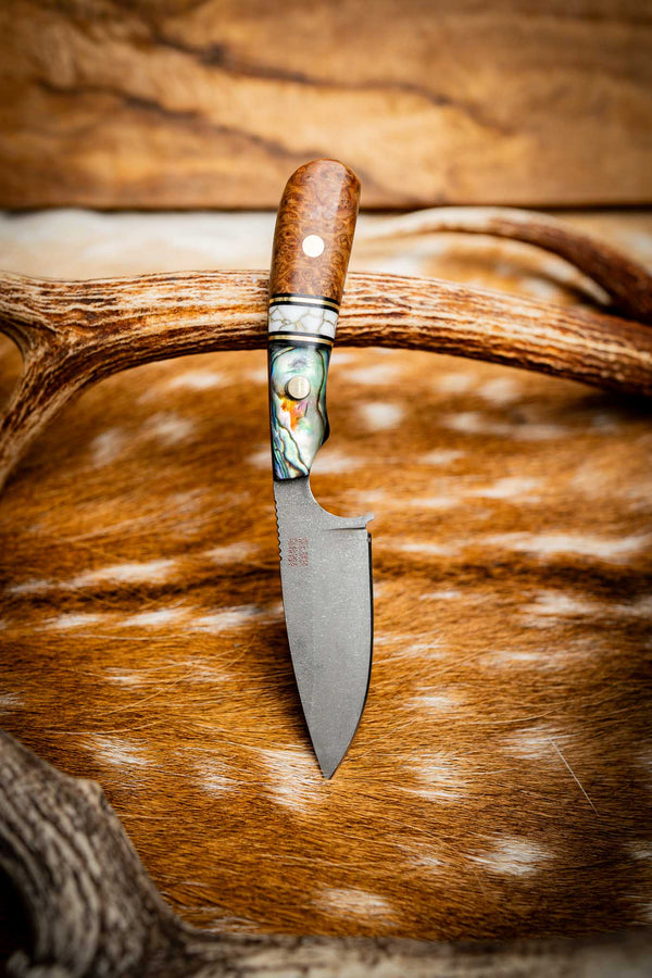 Ergo Skinner — York Gum Burl, TruStone & Abalone