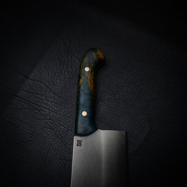Dyed Birch Cleaver – N690 Stainless Steel