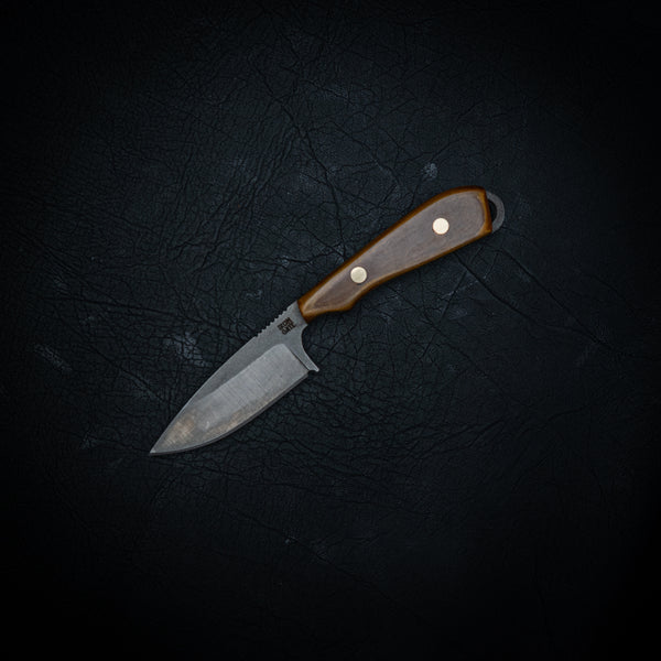 Ergo Skinner – N690 Steel | Vintage Richlite Handle