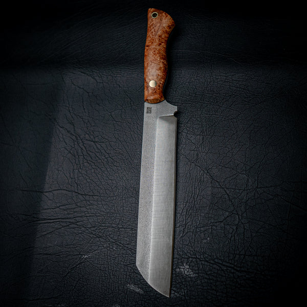 Chopper – N690 Steel, 4.5mm Thick | Stabilised Amboyna Burl