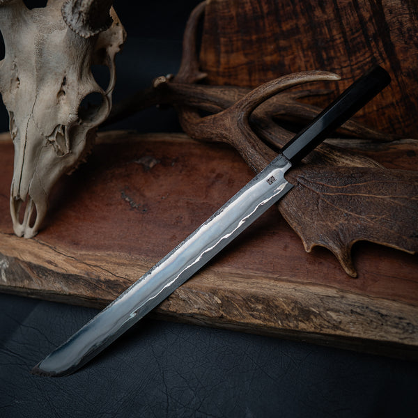 Tuna Sword – Hand-Forged San Mai | Black Buffalo Horn Handle