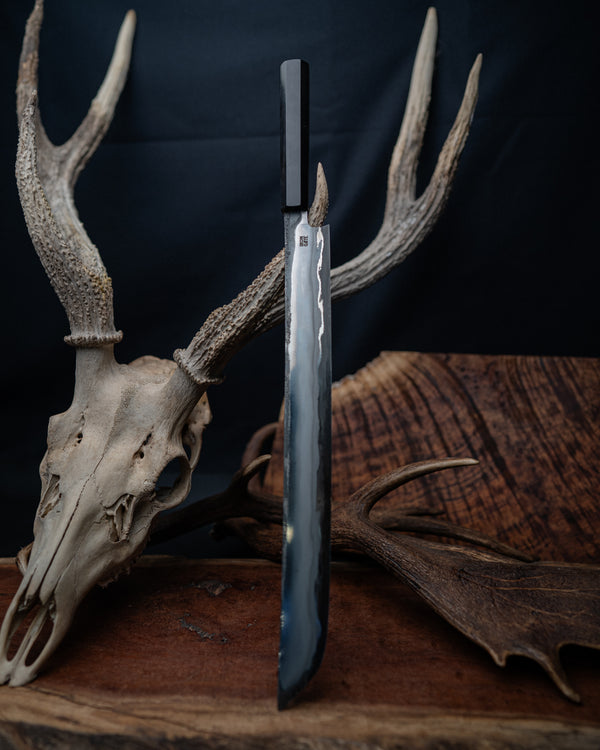 Tuna Sword – Hand-Forged San Mai | Black Buffalo Horn Handle