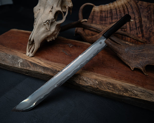 Tuna Sword – Hand-Forged San Mai | Black Buffalo Horn Handle