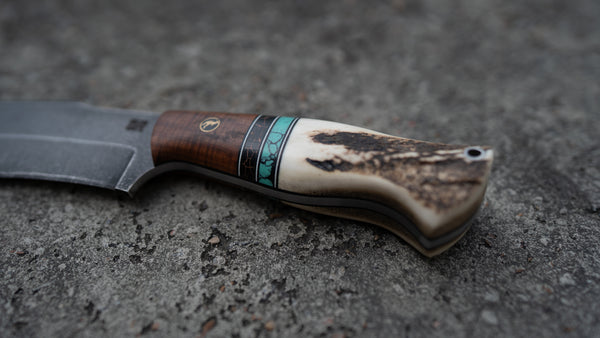 XL Hunting Knife – Antler, Trustone & Gidgee Handle