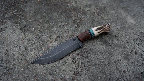 XL Hunting Knife – Antler, Trustone & Gidgee Handle