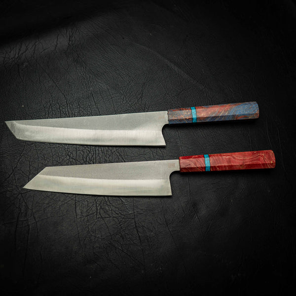 Japanese Kitchen Set – Blue & Red Maple Burl