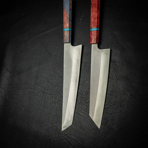 Japanese Kitchen Set – Blue & Red Maple Burl