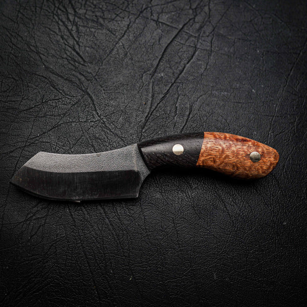 Drifter – N690 Steel, Stonewashed Finish, Afzelia Xlay & Bog Oak (150mm)